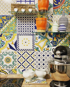 MACRAMÈ 24 VIETRI - Handmade ceramic wall tiles by Giovanni De Maio - view 3